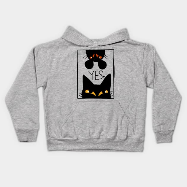 Cat and mouse Kids Hoodie by BATKEI